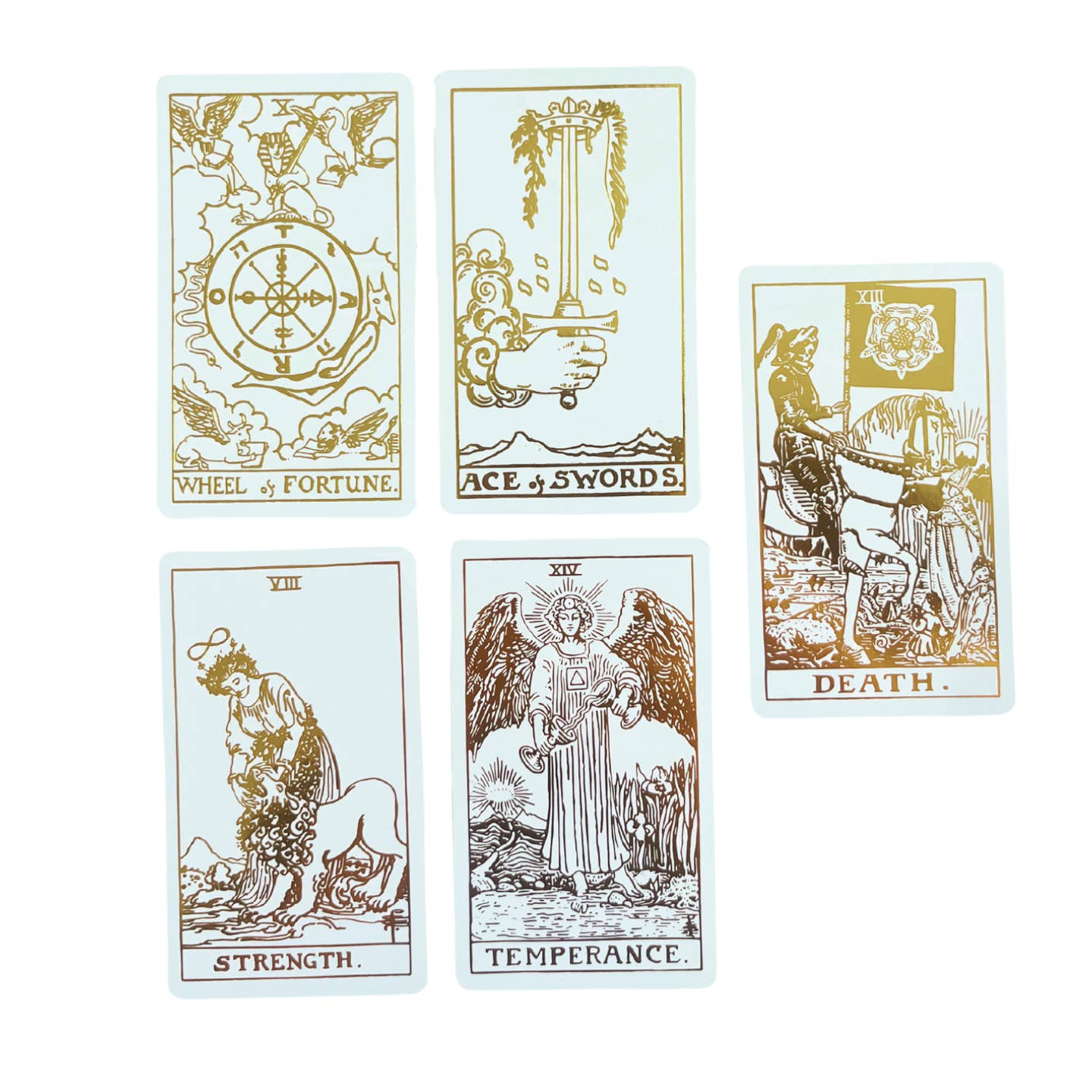 White Gold Tarot & Guide | Classic Tarot Design & Gold Foil