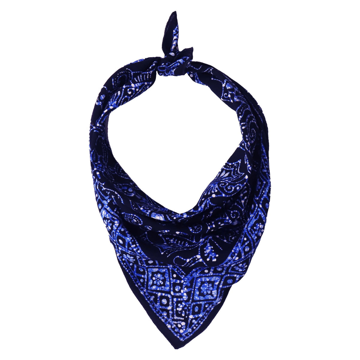 Hand Dyed Batik Bandana - Blue Wings