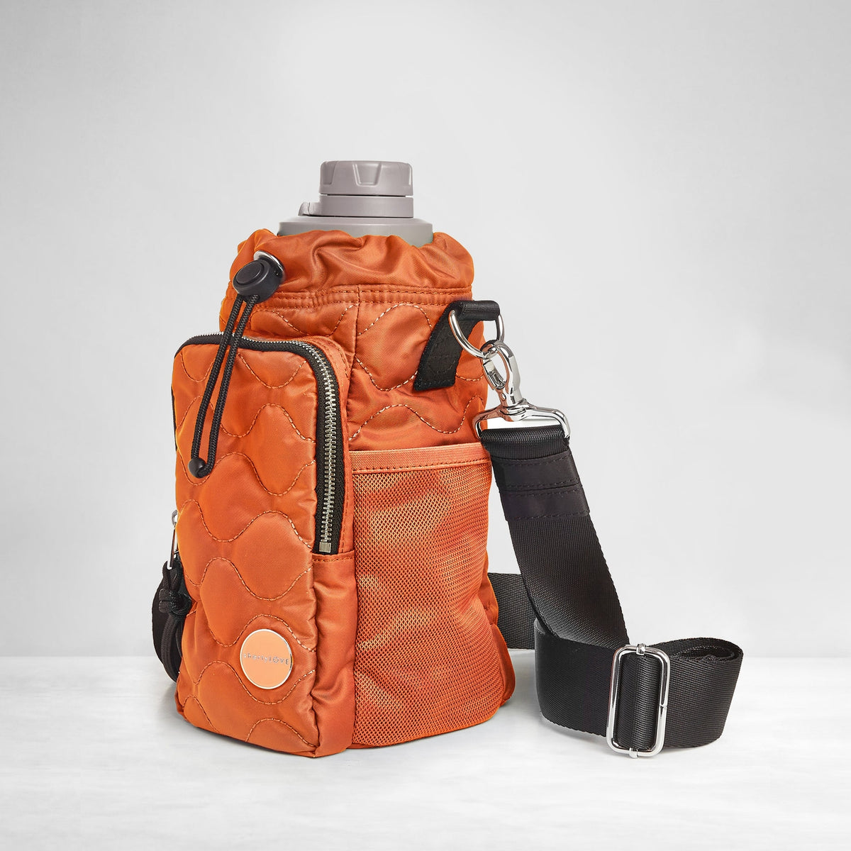 Bea - Small Quilted Sling Bag - Orange
