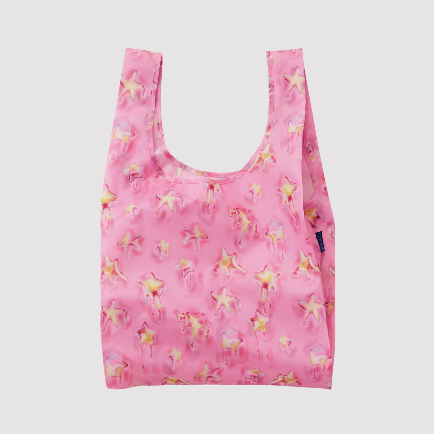 Reusable tote bag with all-over starfish print