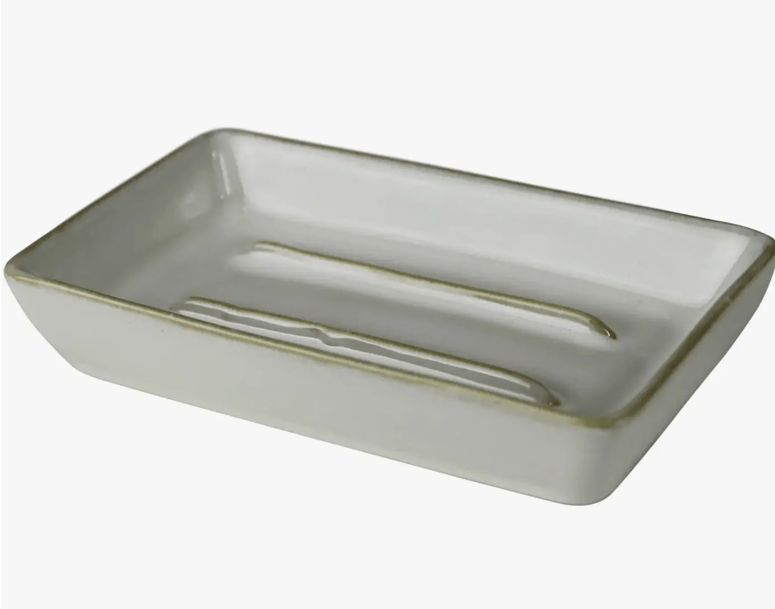 Ceramic Dune Rectangle Soap Dish