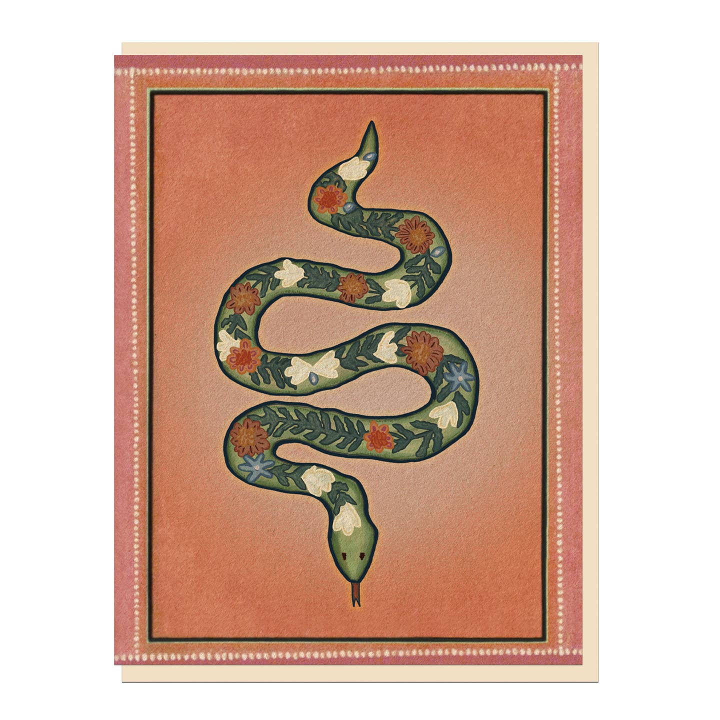 Floral Serpent Greeting Card