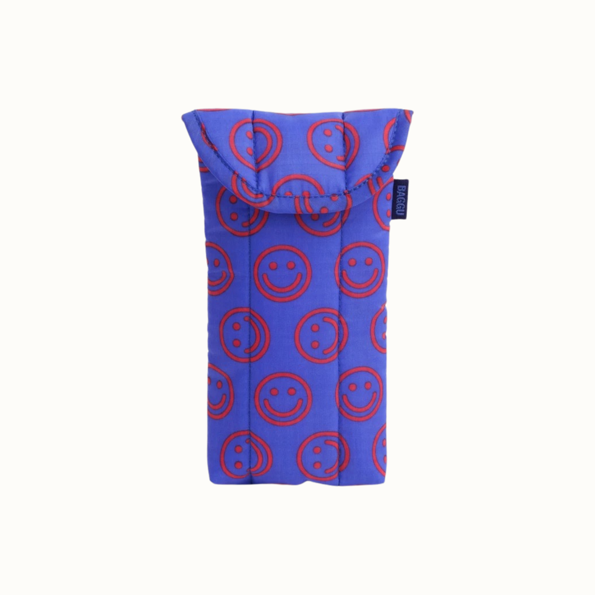 Puffy Glasses Sleeve - Mini Cobalt Happy