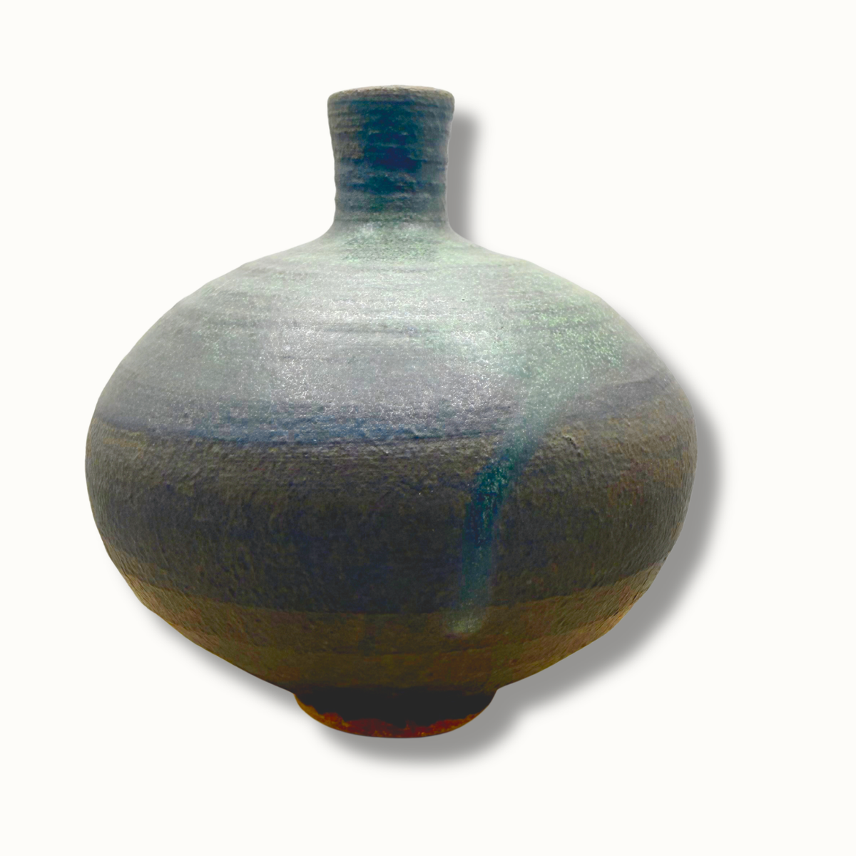 Ceramic Tube Vase - Olive Green