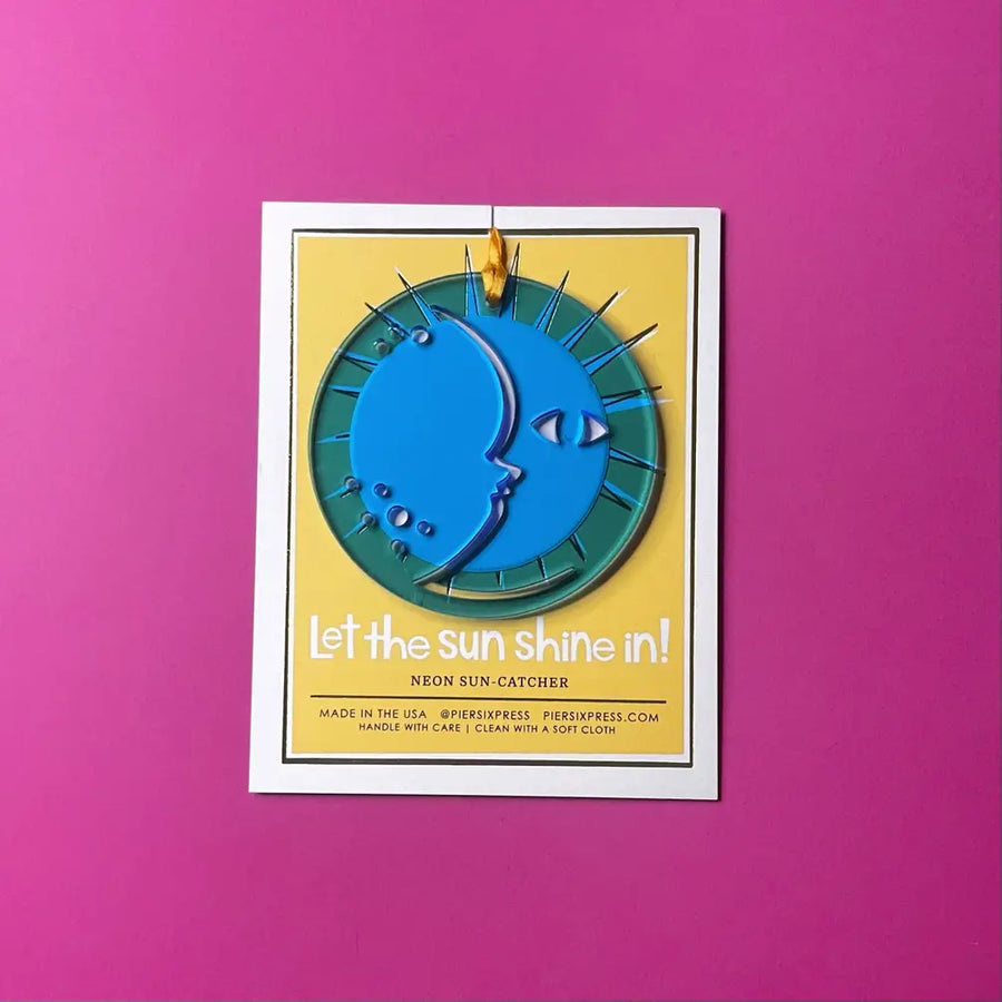 Neon Acrylic Suncatcher - Blue Moon