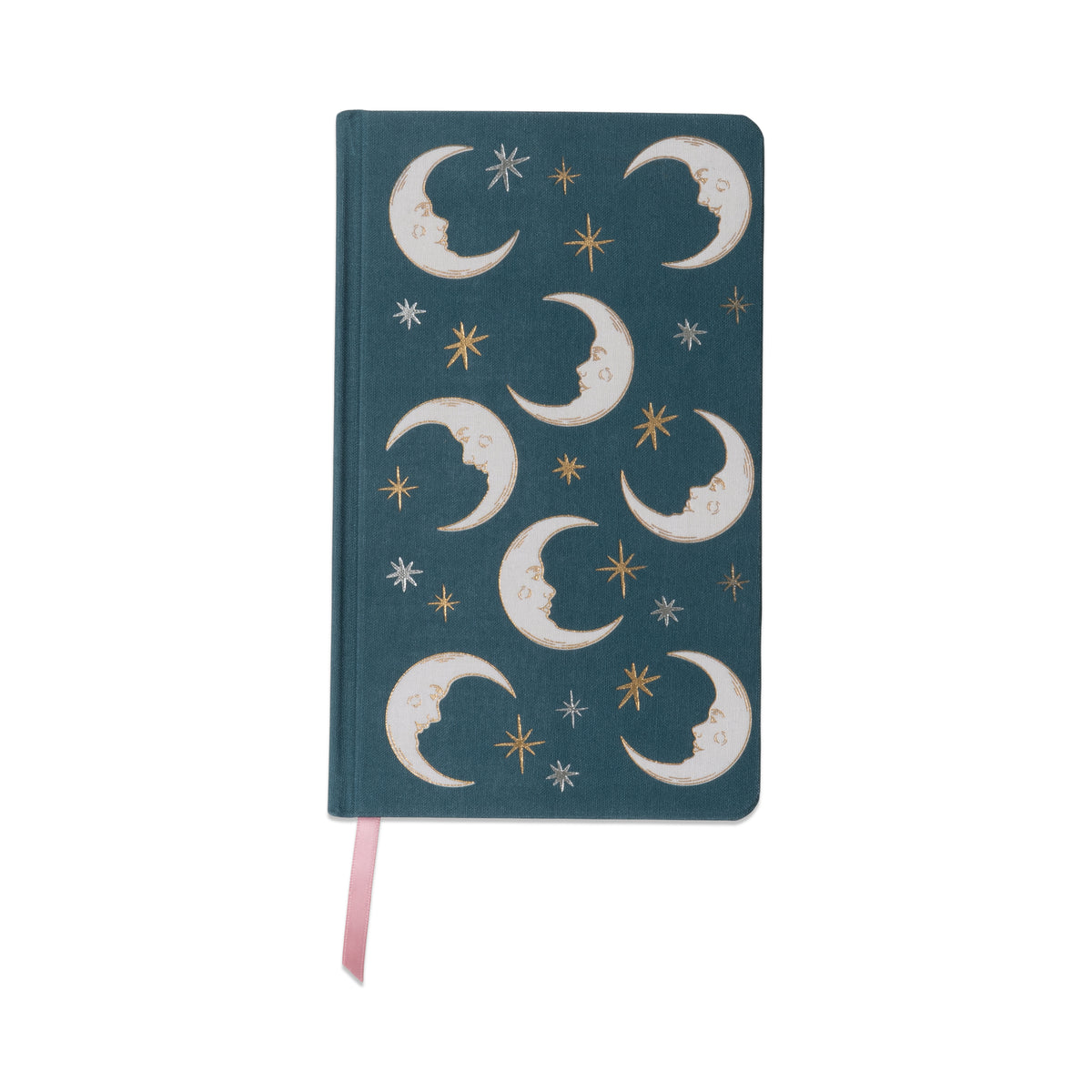 Cloth Covered Journal - Teal Moon