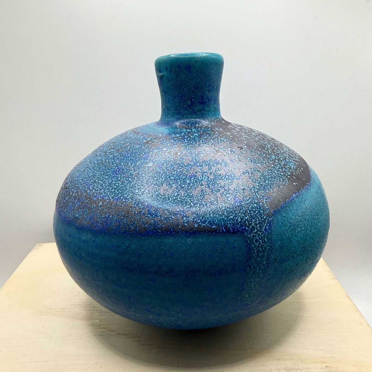 Ceramic Tube Vase - Turquoise - 4