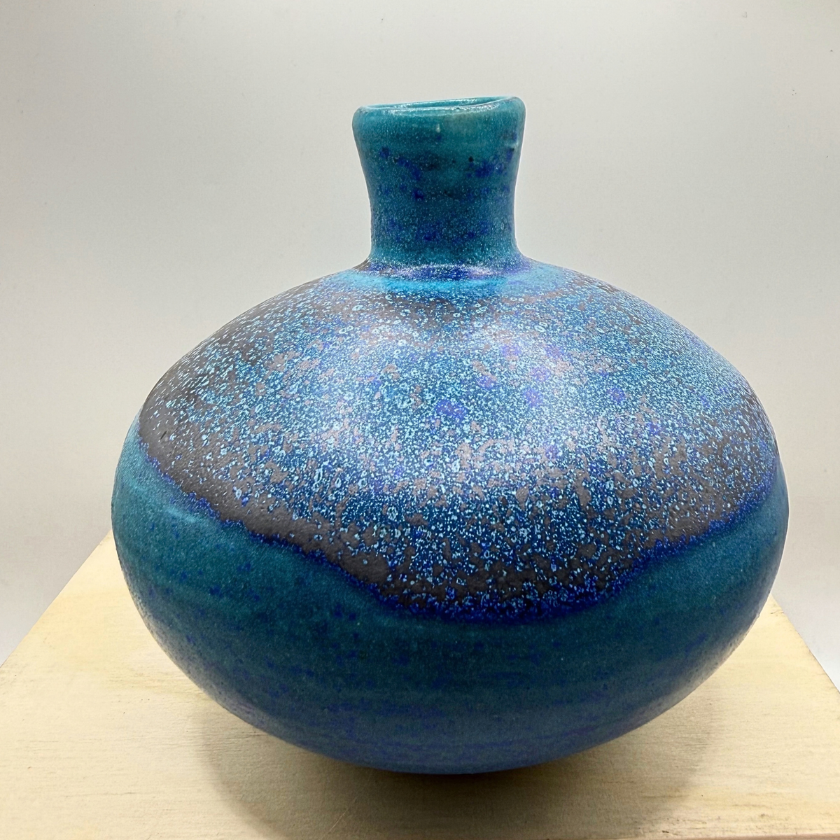 Ceramic Tube Vase - Turquoise - 4