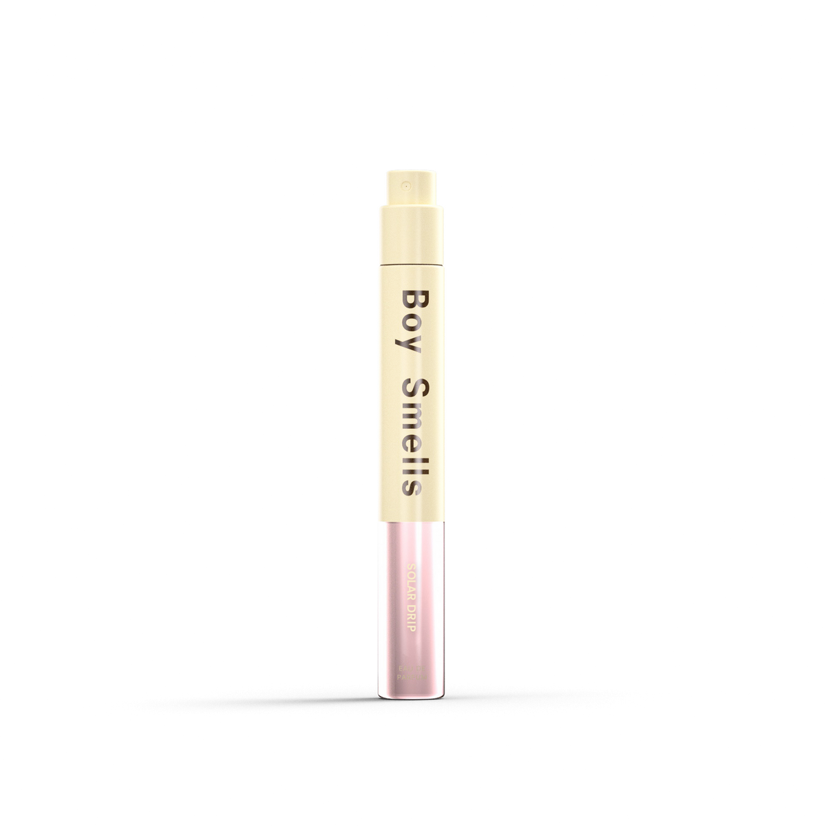 10ml fragrance roller bottle with gold cap and light pink liquid