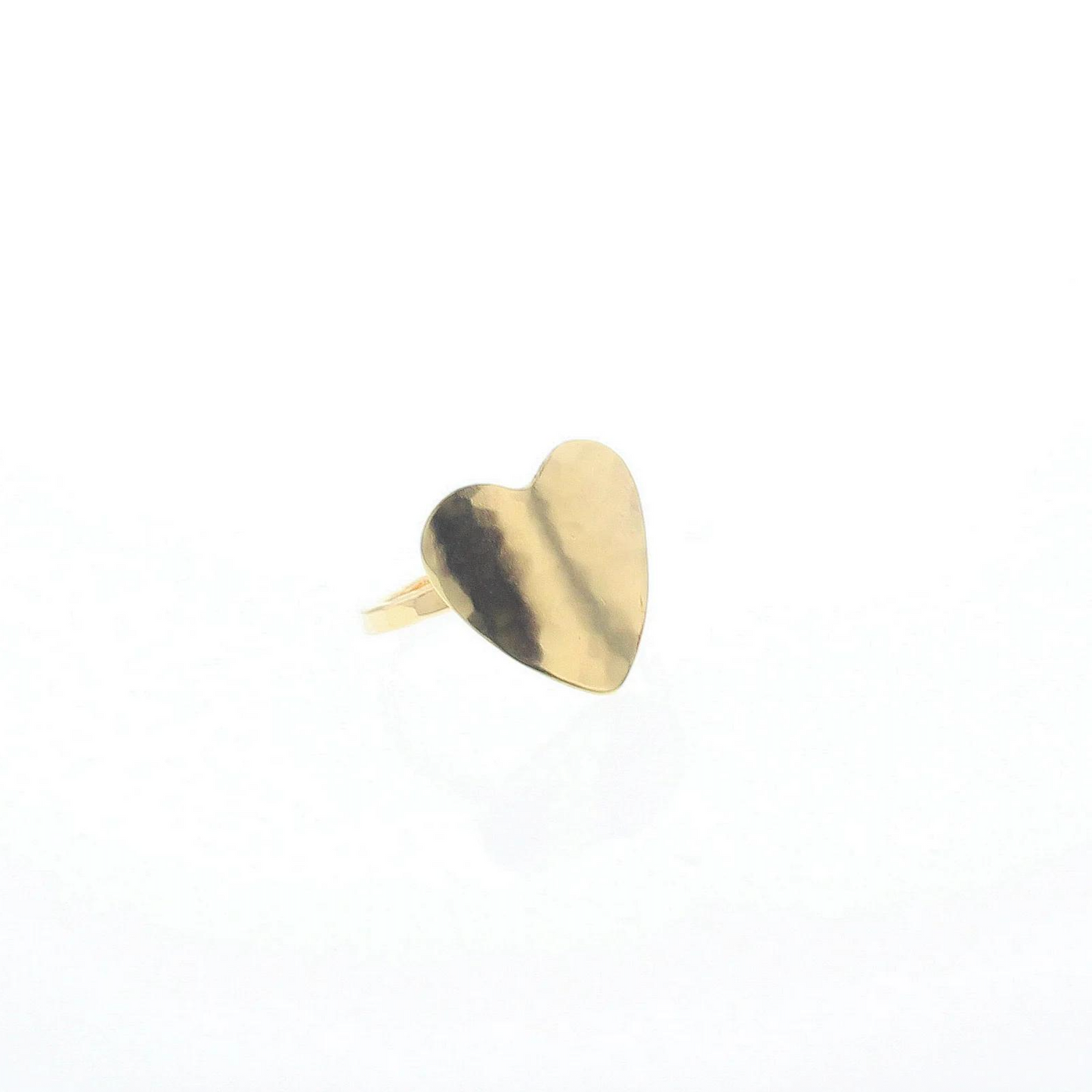 Gold-filled heart-shaped crush ring with twisted band