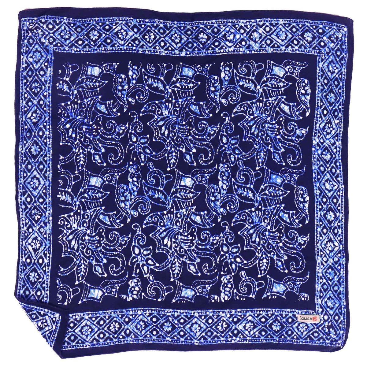 Hand Dyed Batik Bandana - Blue Wings