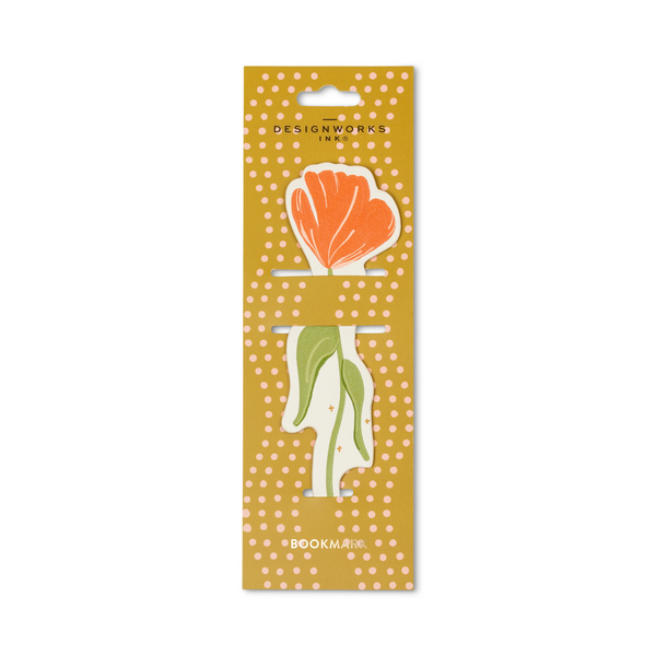 Floral Framed Bookmark - Poppy