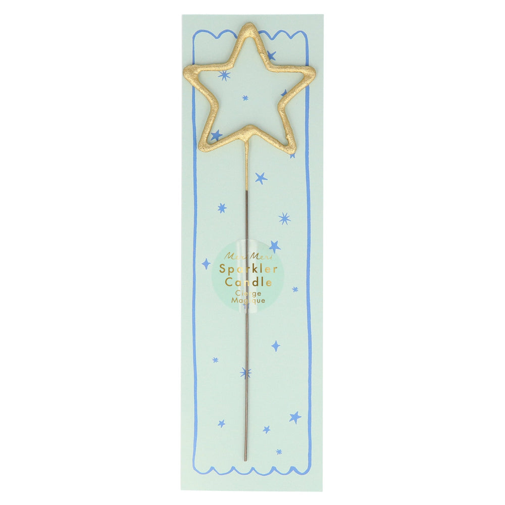 Gold Sparkler Star Candle