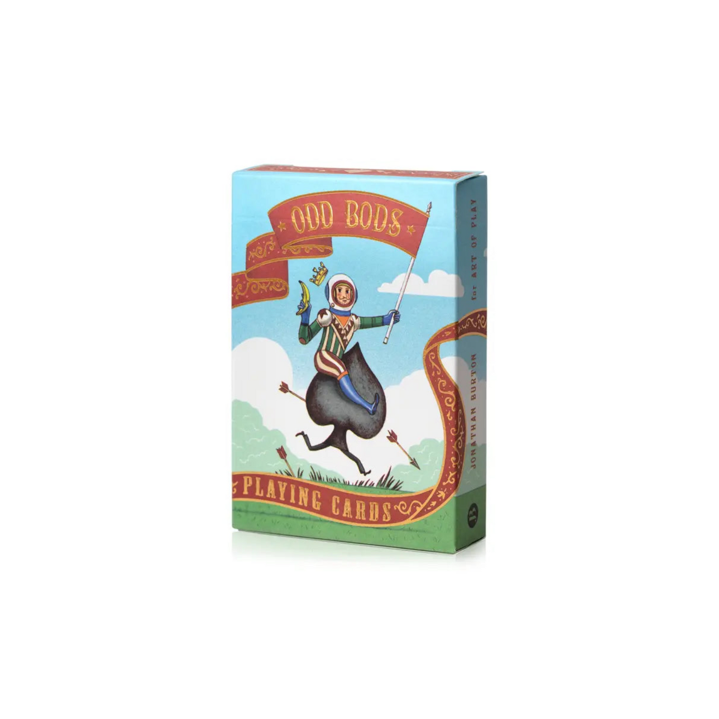 Odd Bods playing card box with cartoon animal and red banner title on blue cover