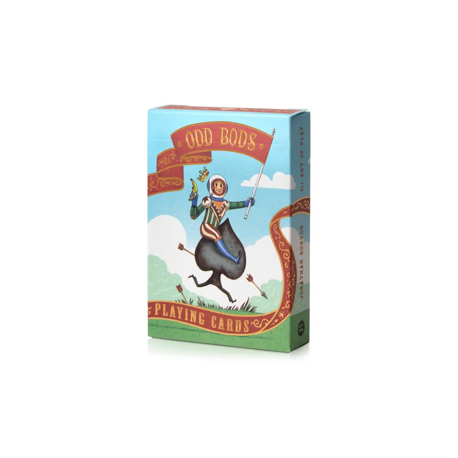 Odd Bods playing card box with cartoon animal and red banner title on blue cover