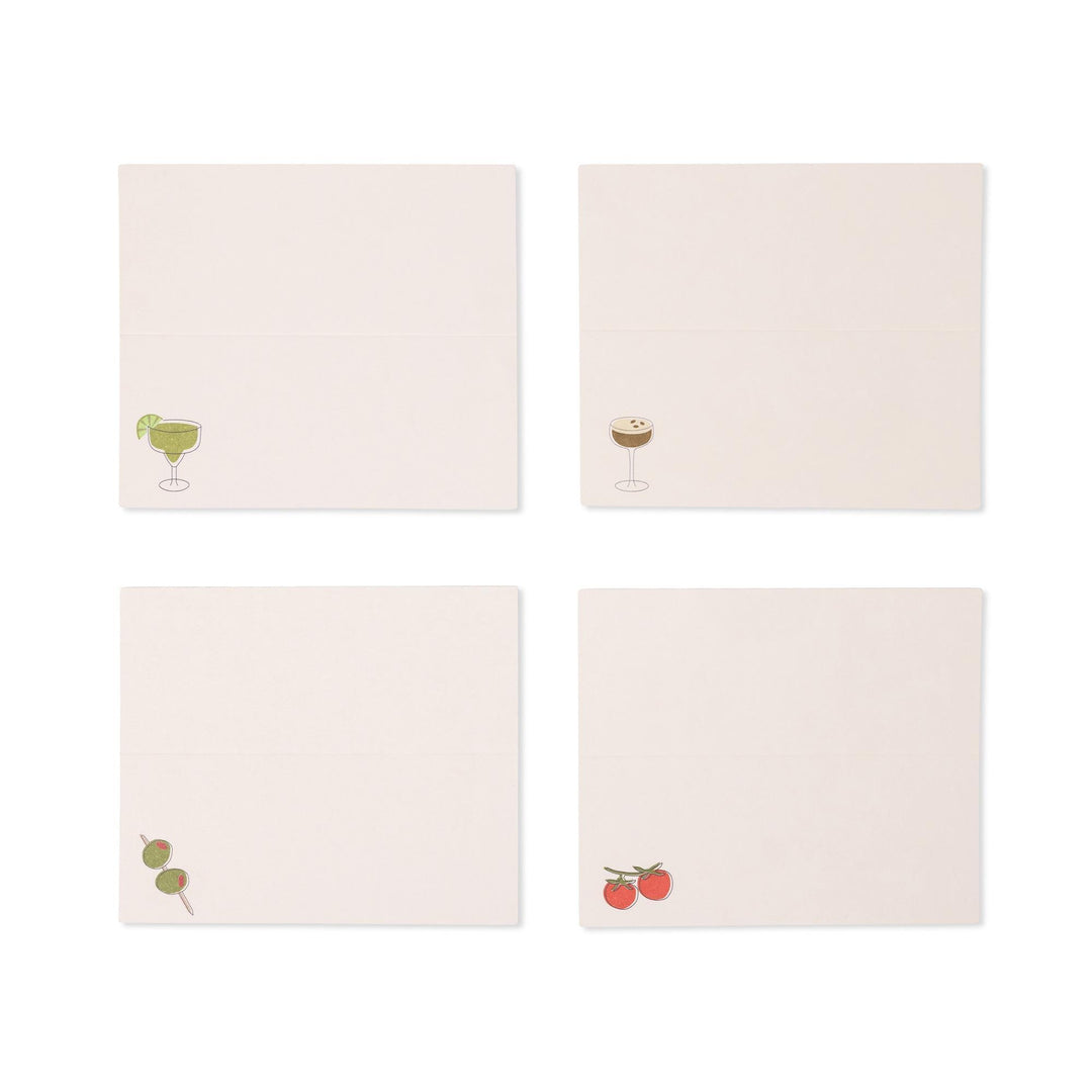 Cocktail Icons Place Cards, Set of 24