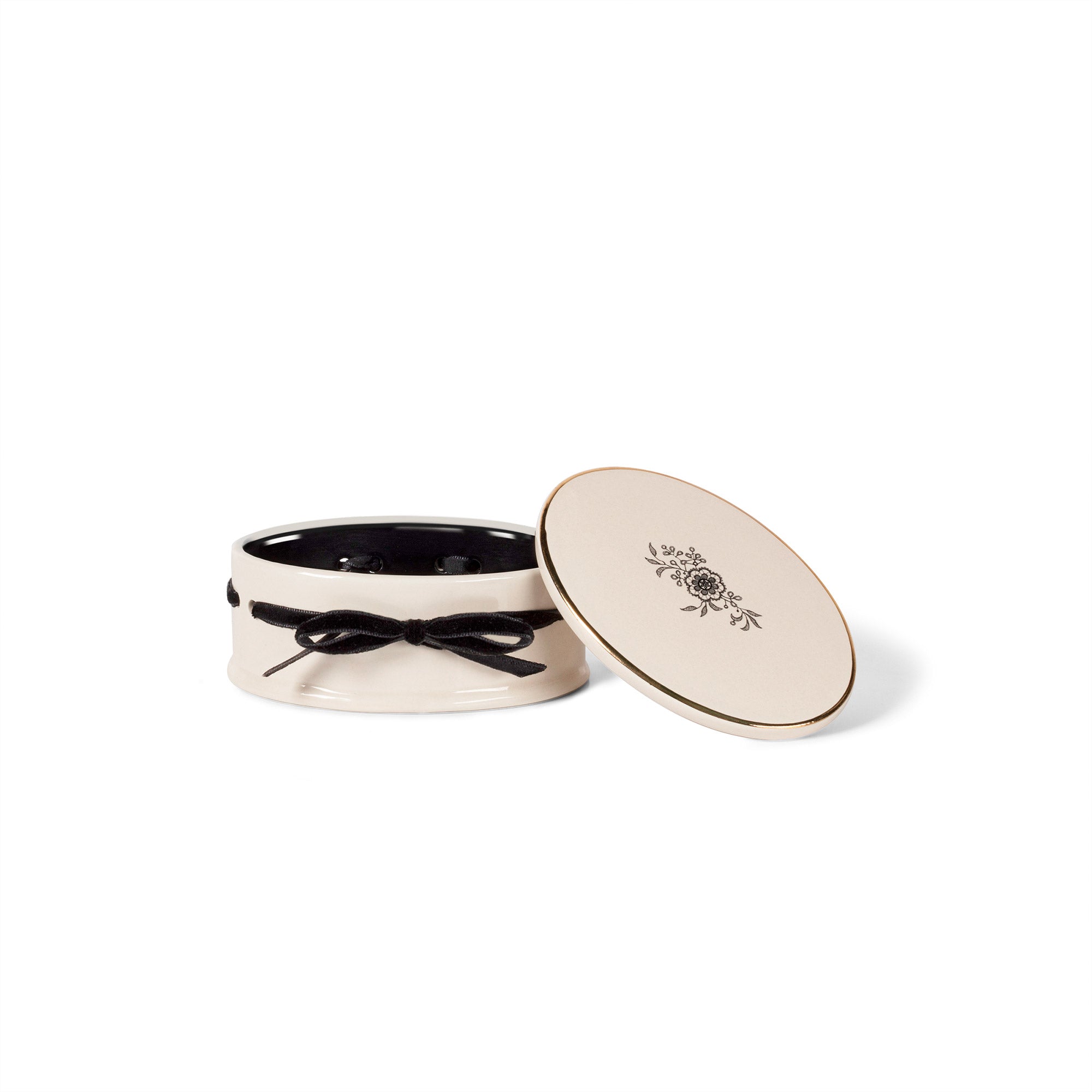 Noir Small Treasures Oval Trinket Box