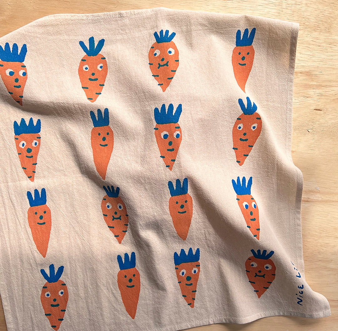 Carrots Tea Towel