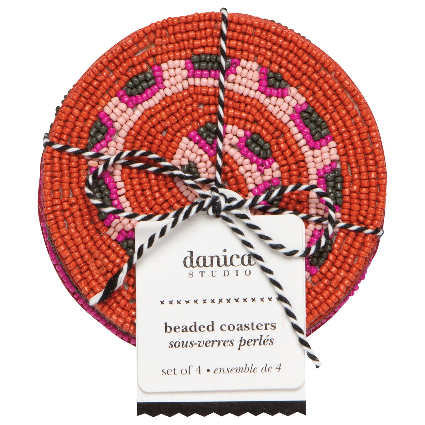 Gardenland Beaded Coasters Set of 4