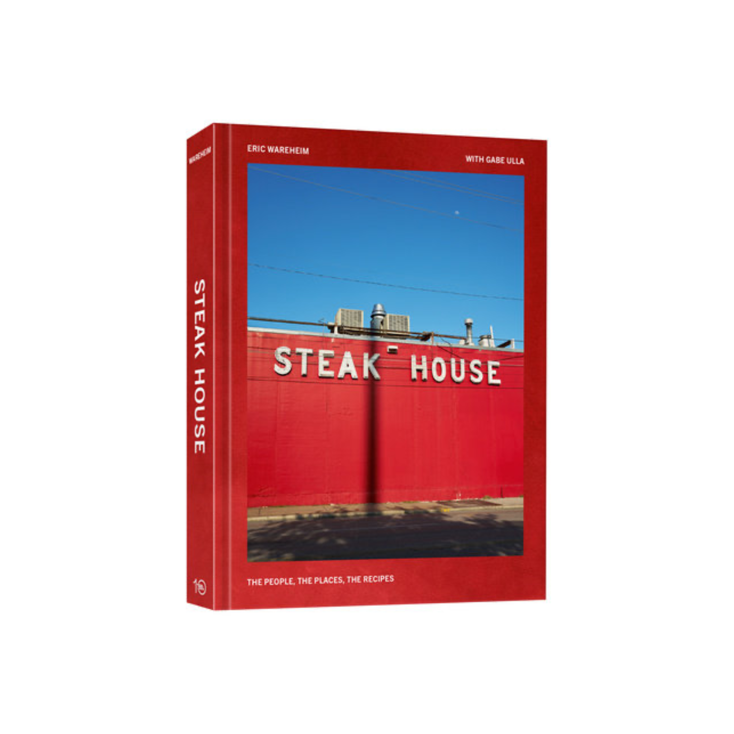 Steak House cookbook with red hardcover and title on front cover