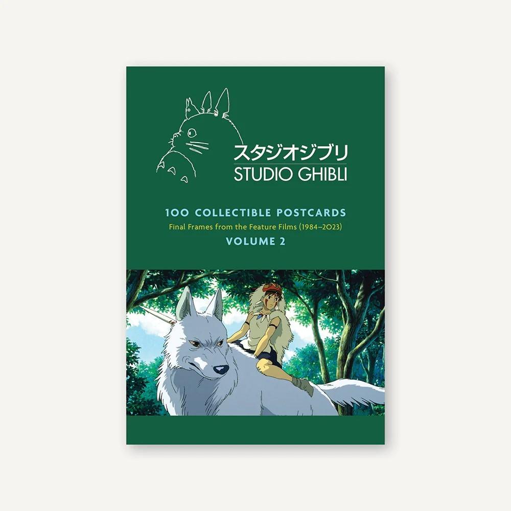 Studio Ghibli postcard set, Volume 2 box with green wolf and boy artwork