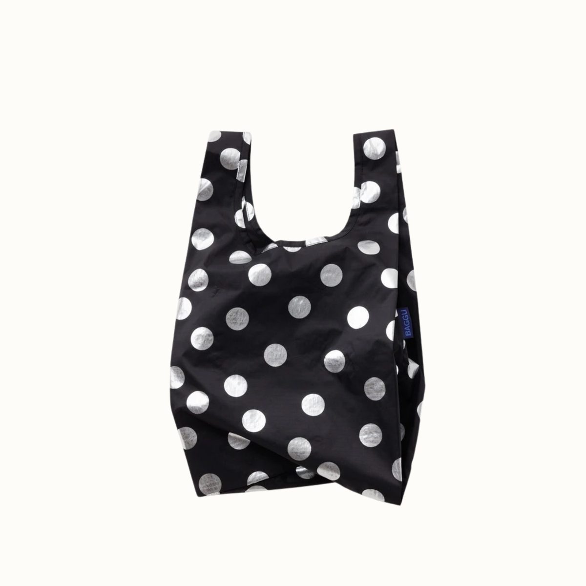 Baby Baggu - Silver Metallic Polka Dot