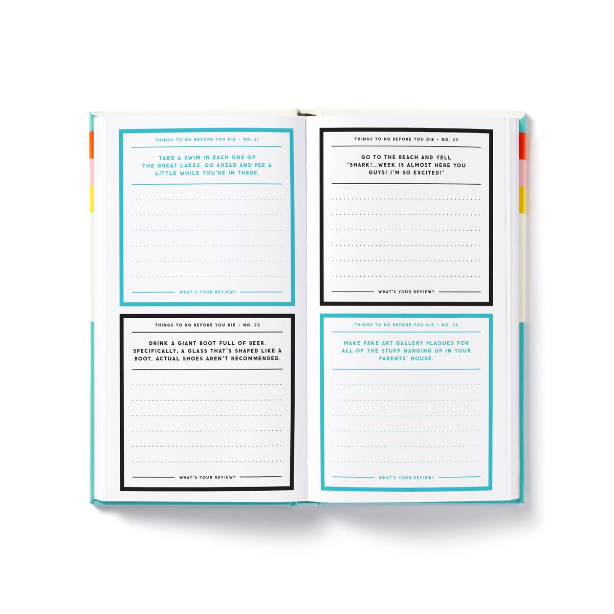 A Million Things To Do Before You Die journal