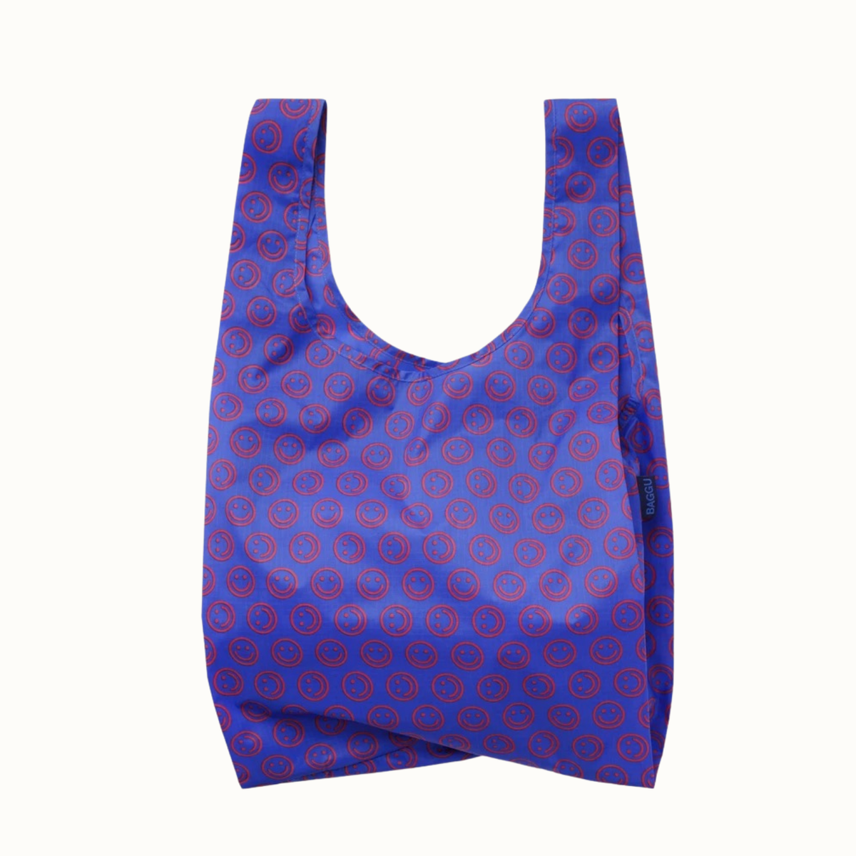 Standard Baggu Reusable Tote - Mini Cobalt Happy