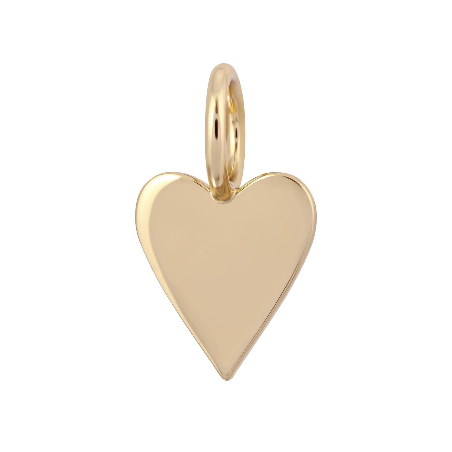 Small heart pendant in gold-tone metal with loop bail