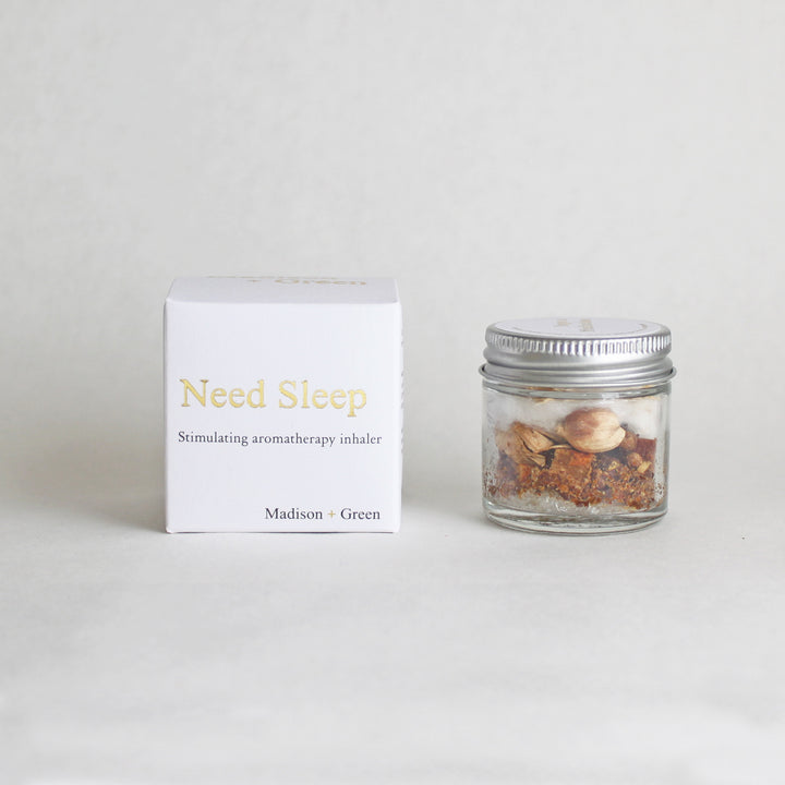 Aromatherapy inhaler set: Need Sleep box and small glass jar